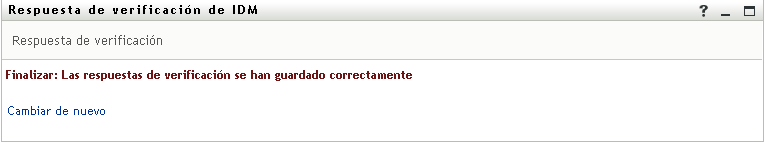 Respuesta de verificación de contraseña correcta