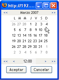 Control de calendario 