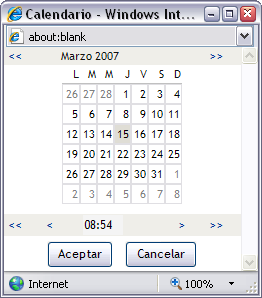 Control de calendario 