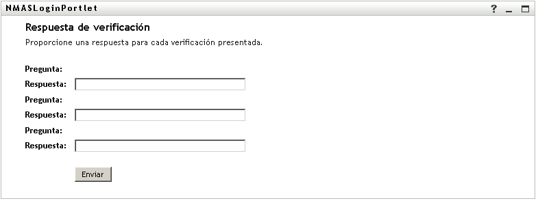 captura de pantalla de la página de respuesta de verificación