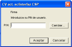 Pantalla de número de identificación (PIN) 