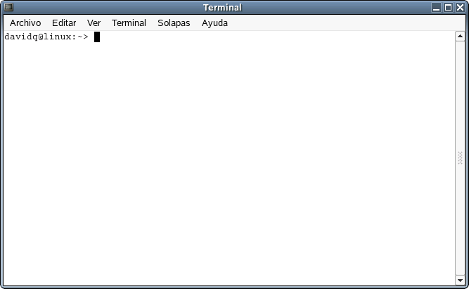 Comparacin del indicador de la lnea de comandos de Windows con Terminal de Novell Linux Desktop