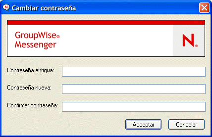 Recuadro de dilogo Cambiar contrasea