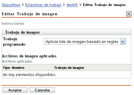 Asistente para editar el trabajo de generación de imágenes: Aplicar lote de imagen basado en reglas