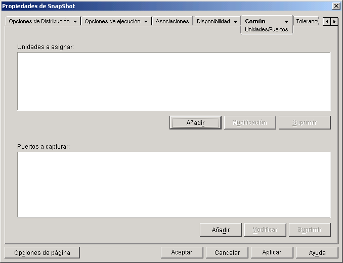 objeto Aplicacin > pestaa Comn > pgina Unidades/Puertos