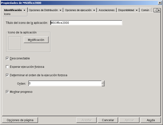 objeto Aplicacin > pestaa Identificacin > pgina Icono