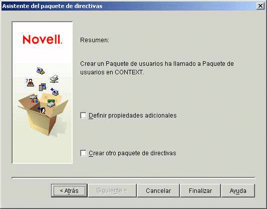 Pgina Resumen en el Asistente del paquete de directivas