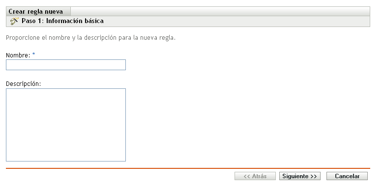 Asistente Crear nueva clave de registro: página Información básica