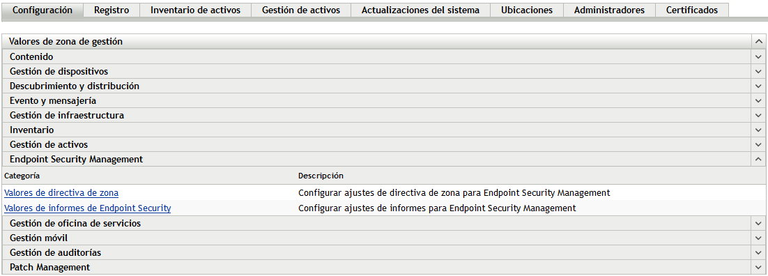 Panel Endpoint Security Management