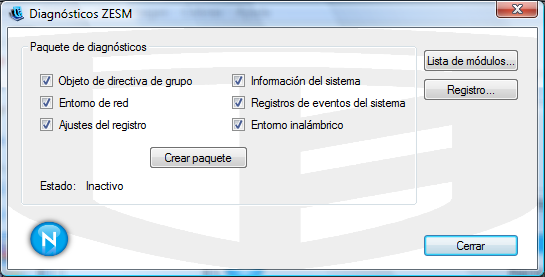 Creación de un paquete de diagnóstico