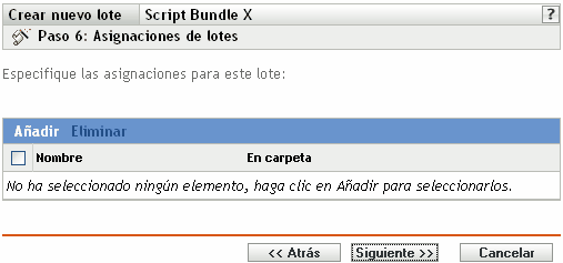 Paso 6 para crear un lote nuevo: Asignaciones de lotes