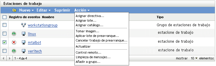 Punto de partida para la eliminación de mensajes