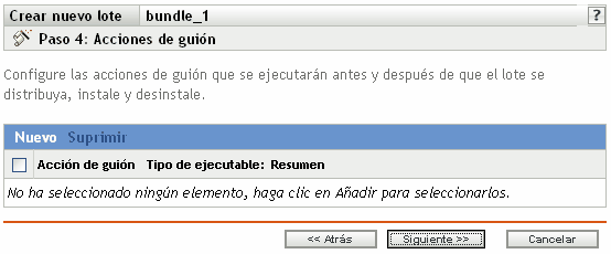 Página Guiones de distribución