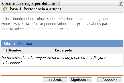 Página Pertenencia a grupos