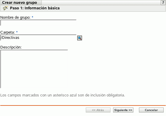Página Información básica