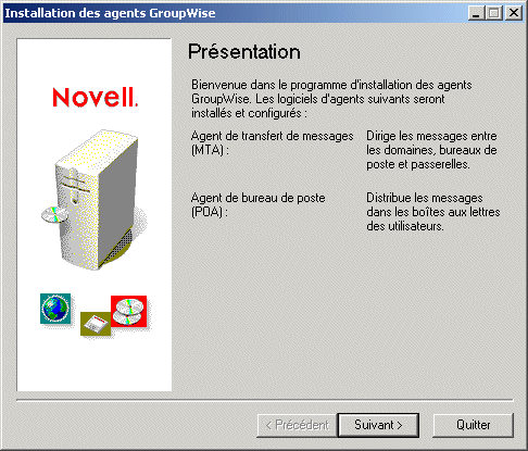 Page Installation des agents GroupWise - Prsentation