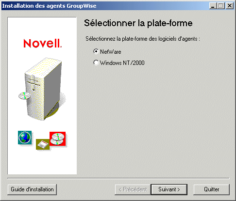 Page Slectionner la plate-forme