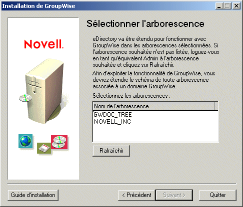 Page Slectionner l'arborescence  