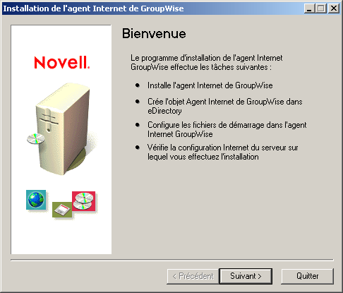 Programme d’installation de l’agent Internet