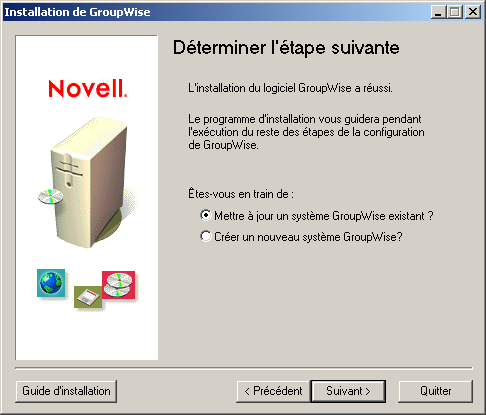 Page Déterminer l’étape suivante