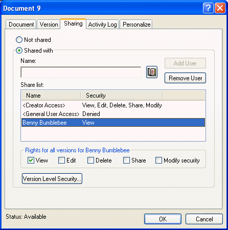 Boîte de dialogue Propriétés du document