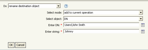 Description: Rename Destination Object