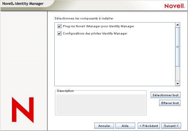 Première des deux pages Composants