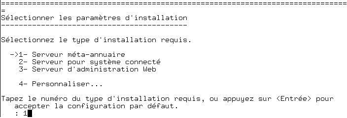 Choix d'un ensemble d'installation