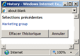 Une courte liste Historique