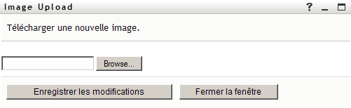 La page Télécharger l'image permet de rechercher l'image à inclure à votre profil