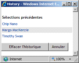 Liste Historique