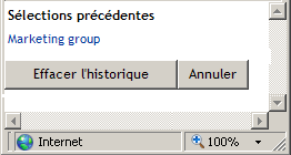 Une courte liste Historique