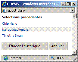 Liste Historique