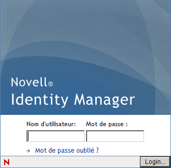 La fenêtre de login vous demande le nom d'utilisateur et le mot de passe 