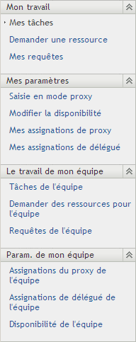 Menu Requêtes et approbations