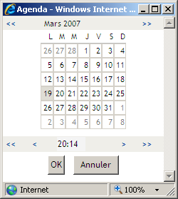 Contrôle de l'agenda 