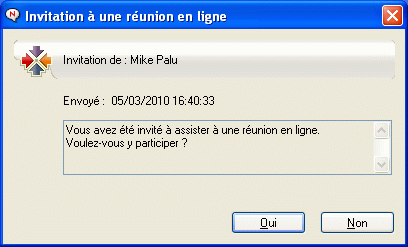 Invitation à une réunion Conferencing