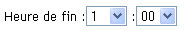Tableau de bord permettant de définir l'heure de fin du déploiement