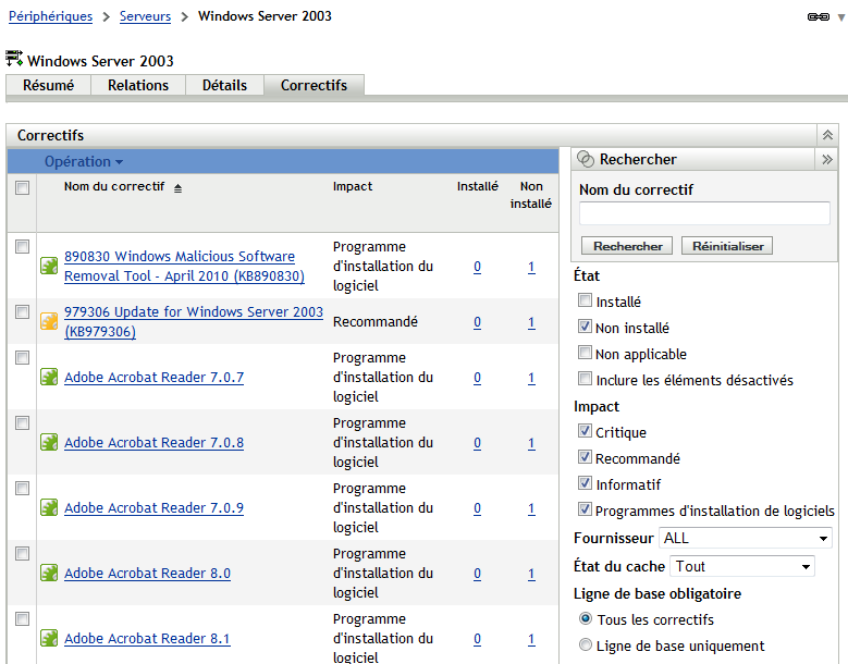 Vulnérabilités applicables à Windows Server 2003