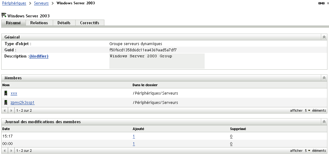 Détails généraux concernant Windows Server 2003