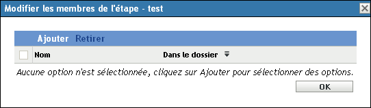 Boîte de dialogue Membre