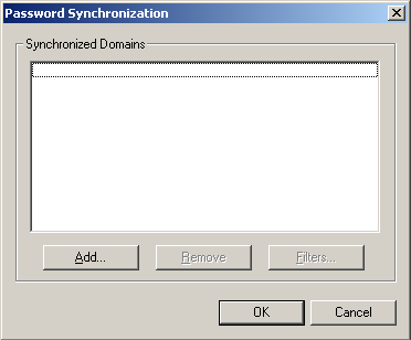 Boîte de dialogue Synchronisation de mot de passe