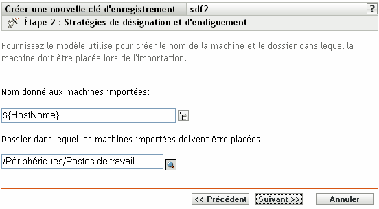 Page Règles de désignation et d'imbrication