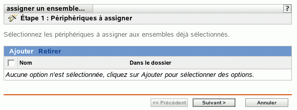 Page Assignations de l'ensemble