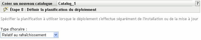 Page Planification du déploiement d'ensembles