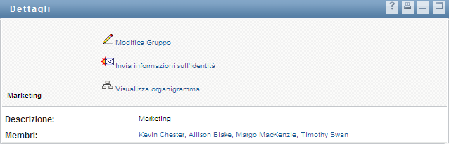 Pagina Dettagli gruppo