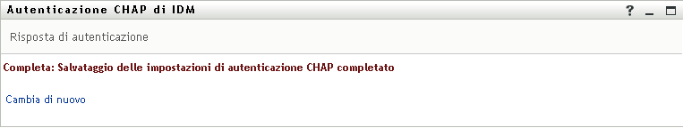 Autenticazione CHAP corretta