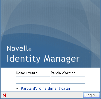 Nella finestra di login viene richiesto il nome utente e la password