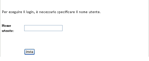 Finestra di dialogo Parola d'ordine dimenticata