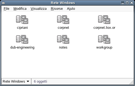 Gruppi di lavoro in una rete Windows